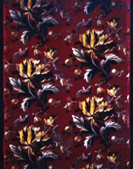 Velvet Gallery: Panel (Dress Fabric), France, c. 1885. Creator: Unknown