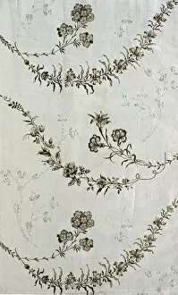 Brocade Collection: Panel, England, 1744 / 45. Creator: Unknown