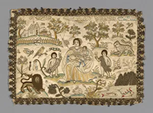 Leopard Prints: Panel, England, 17th century. Creator: Unknown