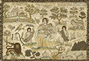 Leopard Prints: Panel, England, 17th century. Creator: Unknown