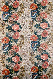 Floral Print Prints: Panel, England, 1830 / 50. Creator: Unknown