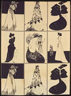 Dresses Gallery: Panel, England, 1901 / 25, Reproductions (Originals 1894 / 95). Creator: Unknown