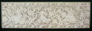 Plain Weave Prints: Panel with the Figures of Three Continents, Italy, 17th century. Creator: Unknown