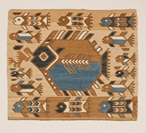 Garment Prints: Panel with Fish Imagery, 12th century. Creator: Unknown