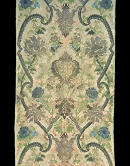 Silver Gilt Prints: Panel (formerly a Curtain from a Sedan Chair), France, c. 1720. Creator: Unknown