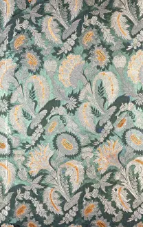 Silver Thread Prints: Panel and Fragment, France, c. 1700. Creator: Unknown