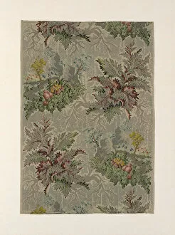 Brocade Collection: Panel, France, c. 1734. Creator: Unknown