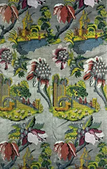 Thread Gallery: Panel, France, c. 1735 / 36. Creator: Unknown