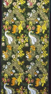 Damask Prints: Panel, France, Early 18th century. Creator: Unknown