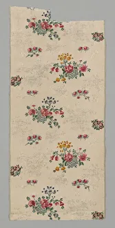 Spitalfields Prints: Panel (From a Dress), England, c. 1745 / 46. Creator: Unknown