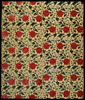 Soft Furnishings Prints: Panel (Furnishing Fabric), China, Qing dynasty (1644-1911), 1750 / 1800. Creator: Unknown
