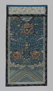 Panel (Furnishing Fabric), China, Qing dynasty (1644-1911), 1875 / 1900. Creator: Unknown