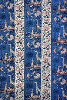 Giraffe Prints: Panel (Furnishing Fabric), England, 1800 / 50. Creator: Unknown