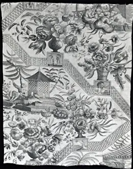 Panel (Furnishing Fabric), England, Late 18th early 19th century. Creator: Unknown Panel (Furnishing Fabric), England, Late 18th early 19th century. Creator: Unknown