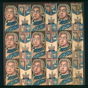 George Iii King Of Great Britain Collection: Panel (Furnishing Fabric), England, c. 1760. Creator: Unknown