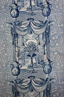 Curtains Collection: Panel (Furnishing Fabric), England, c. 1820. Creator: Unknown