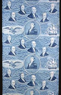 General Jackson Prints: Panel (Furnishing Fabric), England, c. 1830. Creator: Unknown