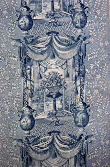 Tassels Prints: Panel (Furnishing Fabric), England, c. 1820. Creator: Unknown
