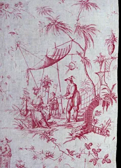 Canot Pierre Charles Gallery: Panel (Furnishing Fabric), France, 1780. Creator: Unknown