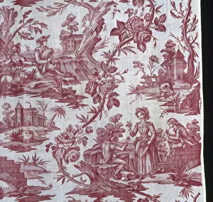 Panel (Furnishing Fabric), France, c. 1785. Creators: Unknown, Oberkampf Manufactory