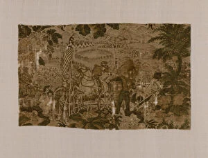 Sepia Collection: Panel (Furnishing Fabric), United States, 1848 / 50. Creator: Unknown