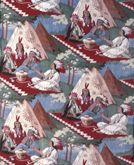 Panel (Furnishing Fabric), United States, 19th century. Creator: Unknown Panel (Furnishing Fabric), United States, 19th century. Creator: Unknown