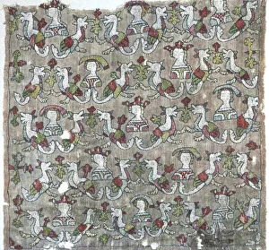 Linen Plain Weave Prints: Panel, Germany, 1350/75. Creator: Unknown