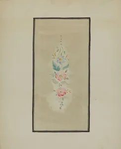 Metal And Glass Prints: Panel from Hall Lantern, c. 1936. Creator: Blanche Waterbury
