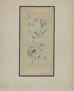 Metal And Glass Prints: Panel from Hall Lantern, c. 1936. Creator: Blanche Waterbury