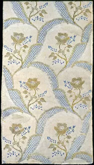 Thread Gallery: Panel (Intended as Dress Fabric), France, 1760s. Creator: Unknown