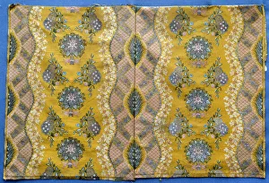 Thread Gallery: Panel, Lyon, 1720s. Creator: Unknown