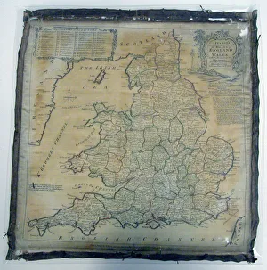 Roads Prints: Panel (Map), England, 1784. Creator: Unknown