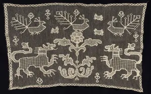 Panel with Panthers, Birds, and Floral Motifs, 18th-19th century. Creator: Unknown Panel with Panthers, Birds, and Floral Motifs, 18th-19th century. Creator: Unknown