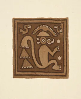 Crocodile Prints: Panel, Peru, A. D. 1000/1476. Creator: Unknown