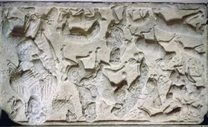 Front panel of a Pictish sarcophagus