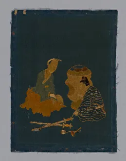 Panel piece, China, Qing dynasty (1644-1911), 1800/50. Creator: Unknown Panel piece, China, Qing dynasty (1644-1911), 1800/50. Creator: Unknown