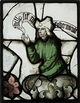 Panel with Prophet from a Tree of Jesse Window, British, ca. 1500. Creator: Unknown