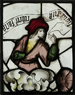 Images Dated 6th November 2020: Panel with Prophet from a Tree of Jesse Window, British, mid-15th century