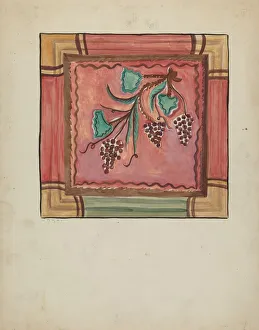 E Boyd Collection: Detail of Panel from Reredos, Church of Sanctuario at Chimayo, 1935 / 1942. Creator: E