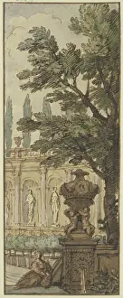 Step Prints: Panel, a vase in the foreground