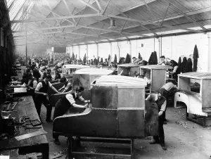 Production Line Prints: The panelling department at the Morris factory, 1925