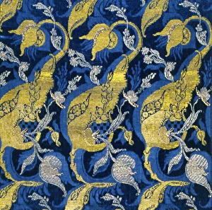 Thread Gallery: Two Panels, France, 1707 / 08. Creator: Unknown