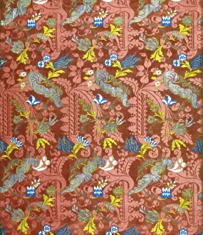 Thread Gallery: Three Panels, France, c. 1710 / 11. Creator: Unknown