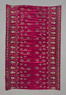 Silk Satin Weave Prints: Two Panels (Joined), India, 19th century. Creator: Unknown