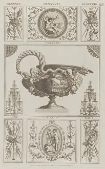 Panels of Ornament, nos. CLXXXVI-CXCII ('Designs for Various Ornaments, pl.... February 29, 1782. Creator: Michelangelo Pergolesi. Panels of Ornament, nos. CLXXXVI-CXCII ('Designs for Various Ornaments, pl.... February 29, 1782)