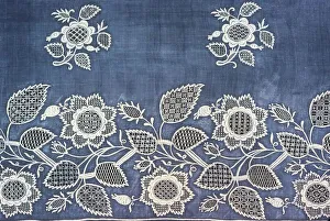 Drawn Thread Prints: Two Panels from a Skirt, Philippines, c. 1830. Creator: Unknown