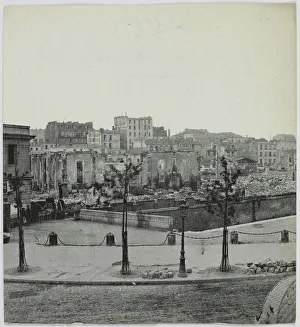 Canal St Martin Prints: Panorama of the burnt-out La Villette docks