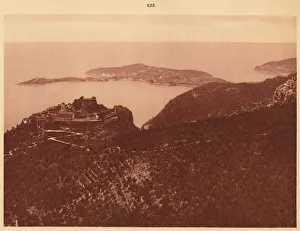La Cote Dazur De Marseille A Menton Prints: Panorama and Cap Ferrat seen from the Grande Corniche, Eze, 1930. Creator: Unknown