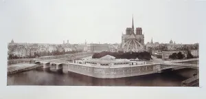 Panorama of eastern tip of Ile de la Cite, 4th arrondissement, Paris, between 1860 and 1870. Creator: Unknown