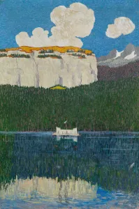 Giovanni 1868 1933 Prints: Panorama of Flims. Triptych, right panel, 1904. Creator: Giacometti, Giovanni (1868-1933)
